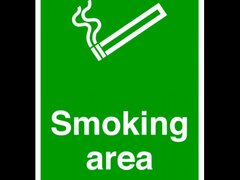 Sign smoking area