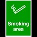 Sign smoking area